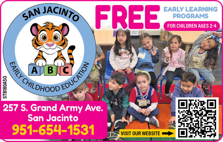 FREE EARLY LEARNING PROGRAMS FOR CHILDREN AGES 2-4