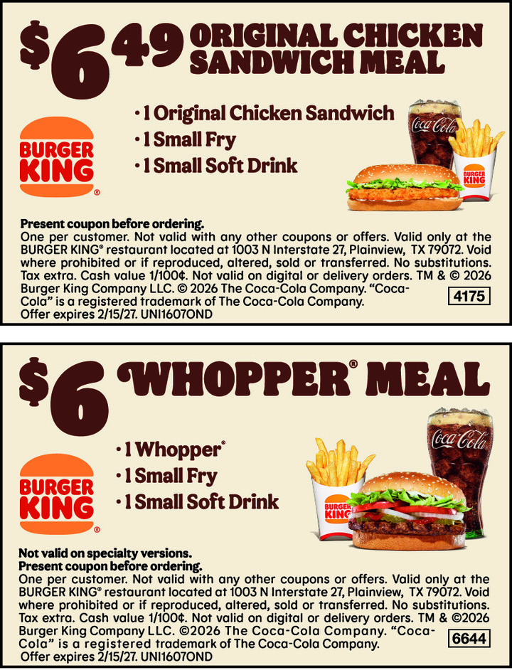 Plainview Eats LLC (Burger King 5265)