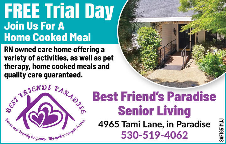 FREE TRIAL DAY. JOIN US FOR A HOME COOKED MEAL.