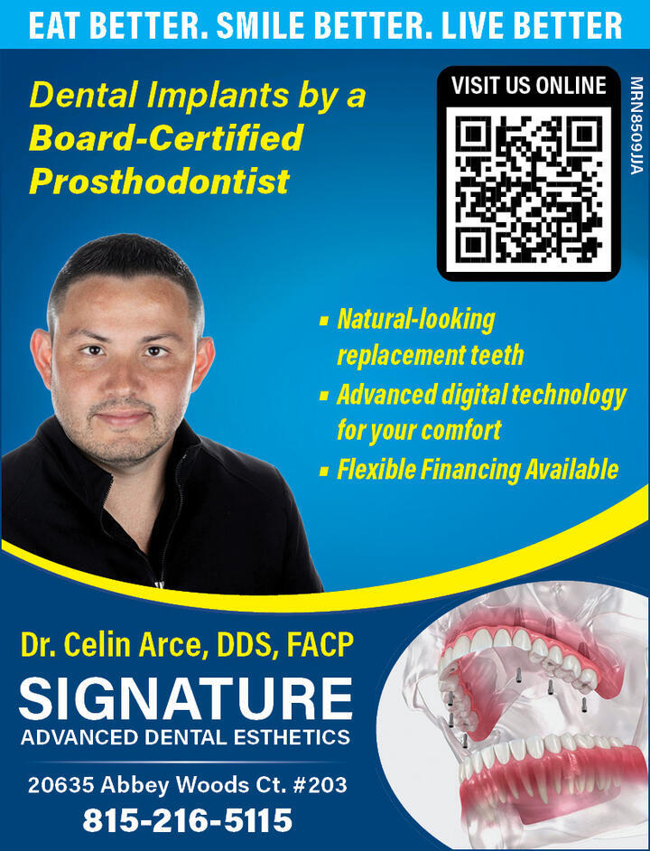 DENTAL IMPLANTS BY A BOARD-CERTIFIED PROSTHODONTIST.